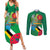 Dominica Independence Day Couples Matching Summer Maxi Dress and Long Sleeve Button Shirt Imperial Amazon With National Flag and Map - Wonder Print Shop