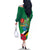 Dominica Independence Day Family Matching Off The Shoulder Long Sleeve Dress and Hawaiian Shirt Imperial Amazon With National Flag and Map - Wonder Print Shop