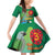 Dominica Independence Day Family Matching Off Shoulder Short Dress and Hawaiian Shirt Imperial Amazon With National Flag and Map - Wonder Print Shop