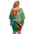 Dominica Independence Day Family Matching Off Shoulder Short Dress and Hawaiian Shirt Imperial Amazon With National Flag and Map - Wonder Print Shop