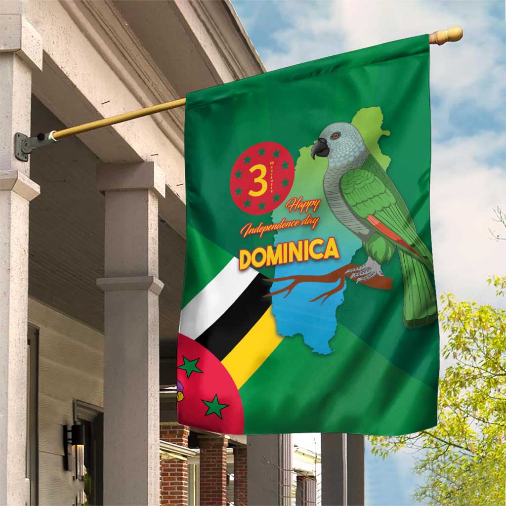 Dominica Independence Day Garden Flag Imperial Amazon With National Flag and Map - Wonder Print Shop