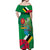 Dominica Independence Day Off Shoulder Maxi Dress Imperial Amazon With National Flag and Map - Wonder Print Shop