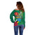 Dominica Independence Day Off Shoulder Sweater Imperial Amazon With National Flag and Map - Wonder Print Shop