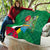 Dominica Independence Day Quilt Imperial Amazon With National Flag and Map - Wonder Print Shop