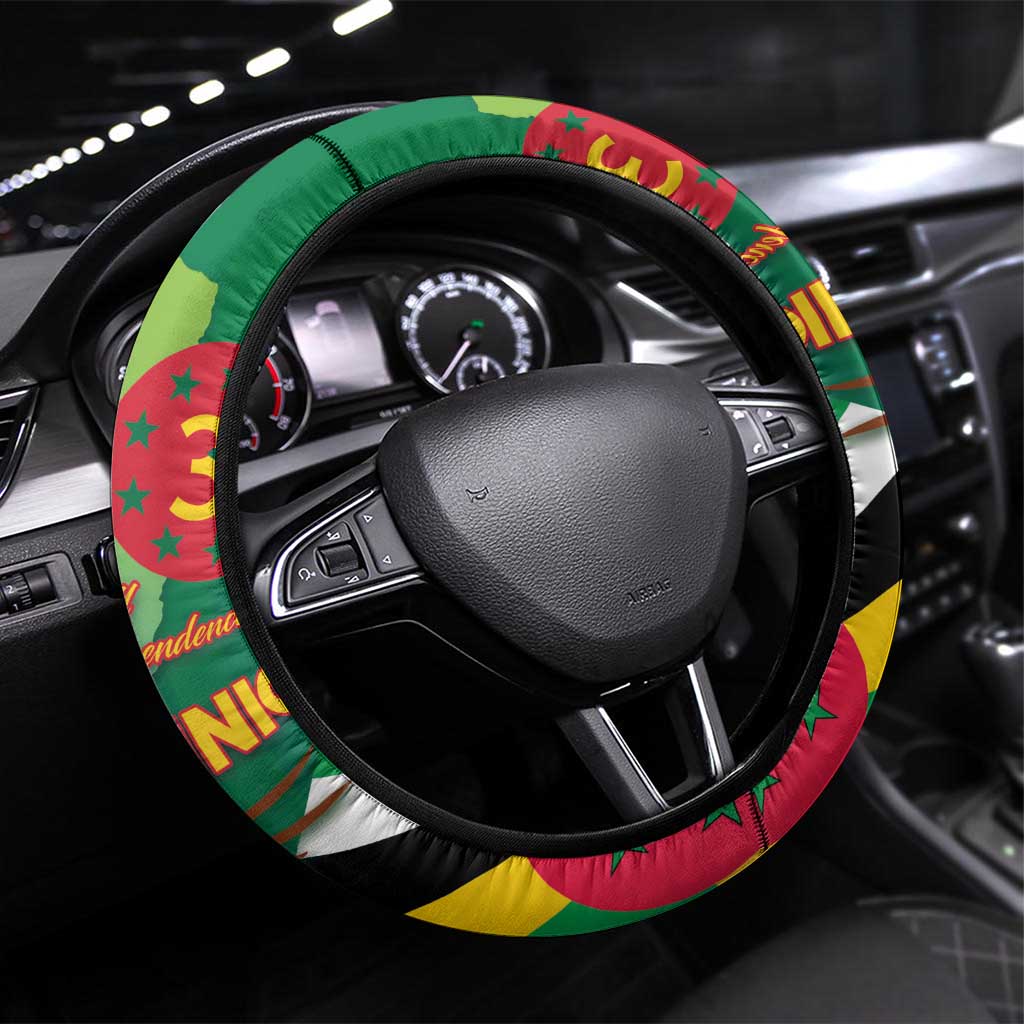 Dominica Independence Day Steering Wheel Cover Imperial Amazon With National Flag and Map - Wonder Print Shop