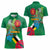 Dominica Independence Day Women Polo Shirt Imperial Amazon With National Flag and Map - Wonder Print Shop