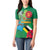 Dominica Independence Day Women Polo Shirt Imperial Amazon With National Flag and Map - Wonder Print Shop