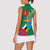 Dominica Independence Day Women Sleeveless Polo Shirt Imperial Amazon With National Flag and Map - Wonder Print Shop