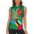 Dominica Independence Day Women Sleeveless Polo Shirt Imperial Amazon With National Flag and Map - Wonder Print Shop