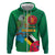 Dominica Independence Day Zip Hoodie Imperial Amazon With National Flag and Map - Wonder Print Shop