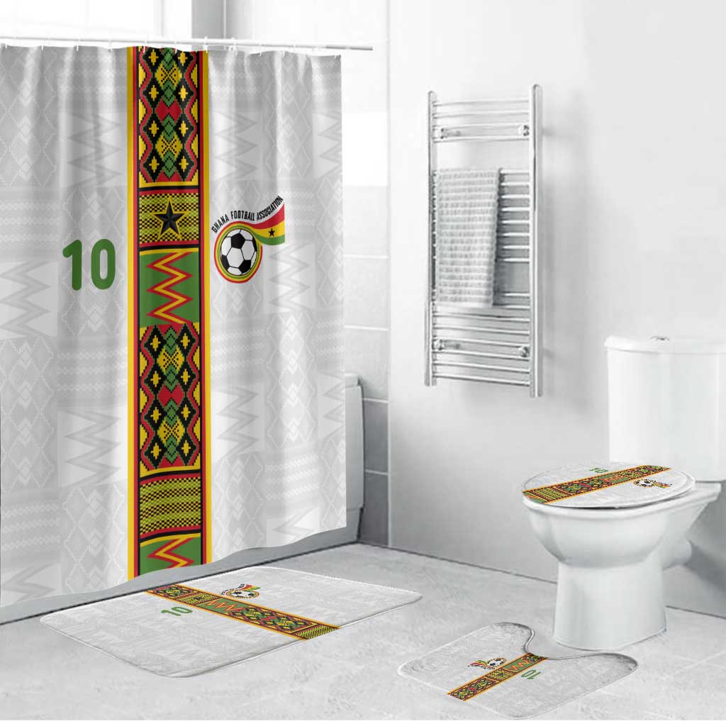 Custom Ghana National Football Bathroom Set Traditional African Motifs Sporty Style - Wonder Print Shop