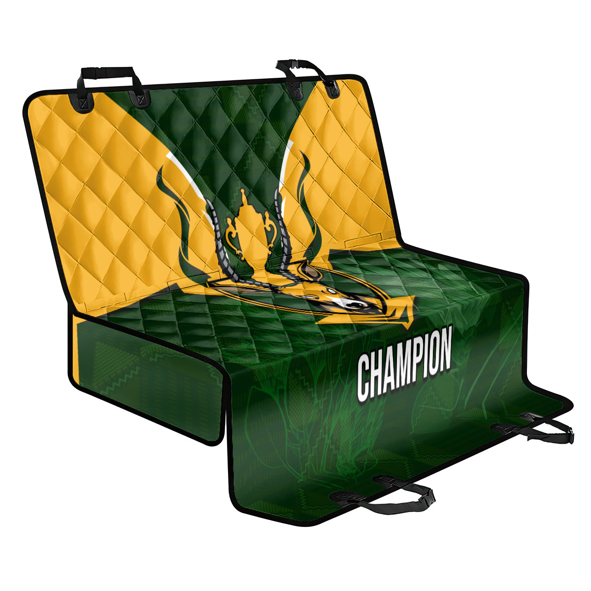 South Africa Rugby Back Car Seat Cover Springbok Mascot History Champion World Rugby 2023 - Wonder Print Shop