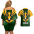 South Africa Rugby Couples Matching Off Shoulder Short Dress and Hawaiian Shirt Springbok Mascot History Champion World Rugby 2023 - Wonder Print Shop