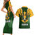 South Africa Rugby Couples Matching Short Sleeve Bodycon Dress and Hawaiian Shirt Springbok Mascot History Champion World Rugby 2023 - Wonder Print Shop