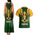 South Africa Rugby Couples Matching Tank Maxi Dress and Hawaiian Shirt Springbok Mascot History Champion World Rugby 2023 - Wonder Print Shop