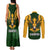 South Africa Rugby Couples Matching Tank Maxi Dress and Long Sleeve Button Shirt Springbok Mascot History Champion World Rugby 2023 - Wonder Print Shop