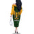 South Africa Rugby Family Matching Off Shoulder Long Sleeve Dress and Hawaiian Shirt Springbok Mascot History Champion World Rugby 2023 - Wonder Print Shop