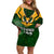 South Africa Rugby Family Matching Off Shoulder Short Dress and Hawaiian Shirt Springbok Mascot History Champion World Rugby 2023 - Wonder Print Shop