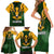 South Africa Rugby Family Matching Short Sleeve Bodycon Dress and Hawaiian Shirt Springbok Mascot History Champion World Rugby 2023 - Wonder Print Shop