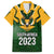 South Africa Rugby Family Matching Short Sleeve Bodycon Dress and Hawaiian Shirt Springbok Mascot History Champion World Rugby 2023 - Wonder Print Shop