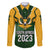 South Africa Rugby Family Matching Short Sleeve Bodycon Dress and Hawaiian Shirt Springbok Mascot History Champion World Rugby 2023 - Wonder Print Shop