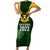 South Africa Rugby Family Matching Short Sleeve Bodycon Dress and Hawaiian Shirt Springbok Mascot History Champion World Rugby 2023 - Wonder Print Shop