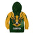 South Africa Rugby Kid Hoodie Springbok Mascot History Champion World Rugby 2023 - Wonder Print Shop