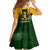 South Africa Rugby Kid Short Sleeve Dress Springbok Mascot History Champion World Rugby 2023 - Wonder Print Shop