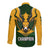 South Africa Rugby Long Sleeve Button Shirt Springbok Mascot History Champion World Rugby 2023 - Wonder Print Shop