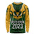 South Africa Rugby Long Sleeve Shirt Springbok Mascot History Champion World Rugby 2023 - Wonder Print Shop