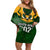 South Africa Rugby Off Shoulder Short Dress Springbok Mascot History Champion World Rugby 2023 - Wonder Print Shop