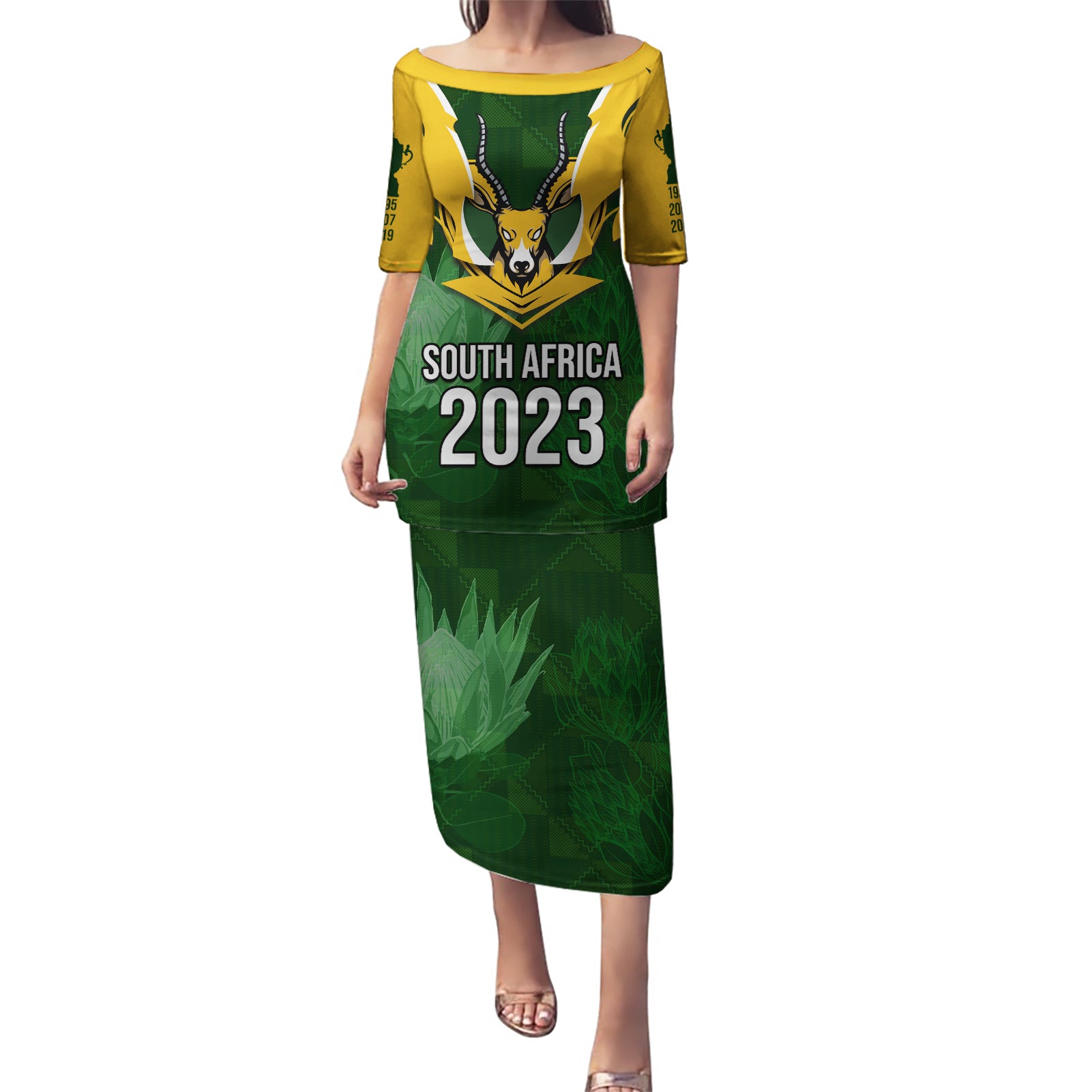 South Africa Rugby Puletasi Springbok Mascot History Champion World Rugby 2023 - Wonder Print Shop