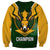 South Africa Rugby Sweatshirt Springbok Mascot History Champion World Rugby 2023 - Wonder Print Shop