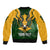 Personalised South Africa Rugby Bomber Jacket Springbok Mascot History Champion World Rugby 2023 - Wonder Print Shop