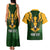 Personalised South Africa Rugby Couples Matching Tank Maxi Dress and Hawaiian Shirt Springbok Mascot History Champion World Rugby 2023 - Wonder Print Shop