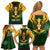 Personalised South Africa Rugby Family Matching Off Shoulder Short Dress and Hawaiian Shirt Springbok Mascot History Champion World Rugby 2023 - Wonder Print Shop