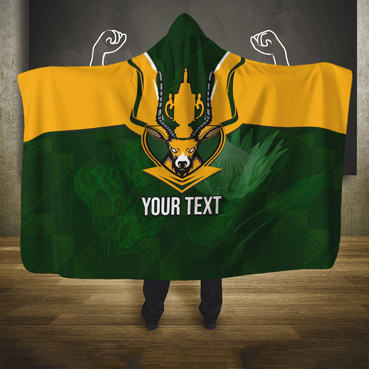 personalised-south-africa-rugby-hooded-blanket-springbok-mascot-history-champion-world-rugby-2023