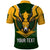 Personalised South Africa Rugby Polo Shirt Springbok Mascot History Champion World Rugby 2023 - Wonder Print Shop