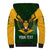 Personalised South Africa Rugby Sherpa Hoodie Springbok Mascot History Champion World Rugby 2023 - Wonder Print Shop