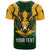 Personalised South Africa Rugby T Shirt Springbok Mascot History Champion World Rugby 2023 - Wonder Print Shop