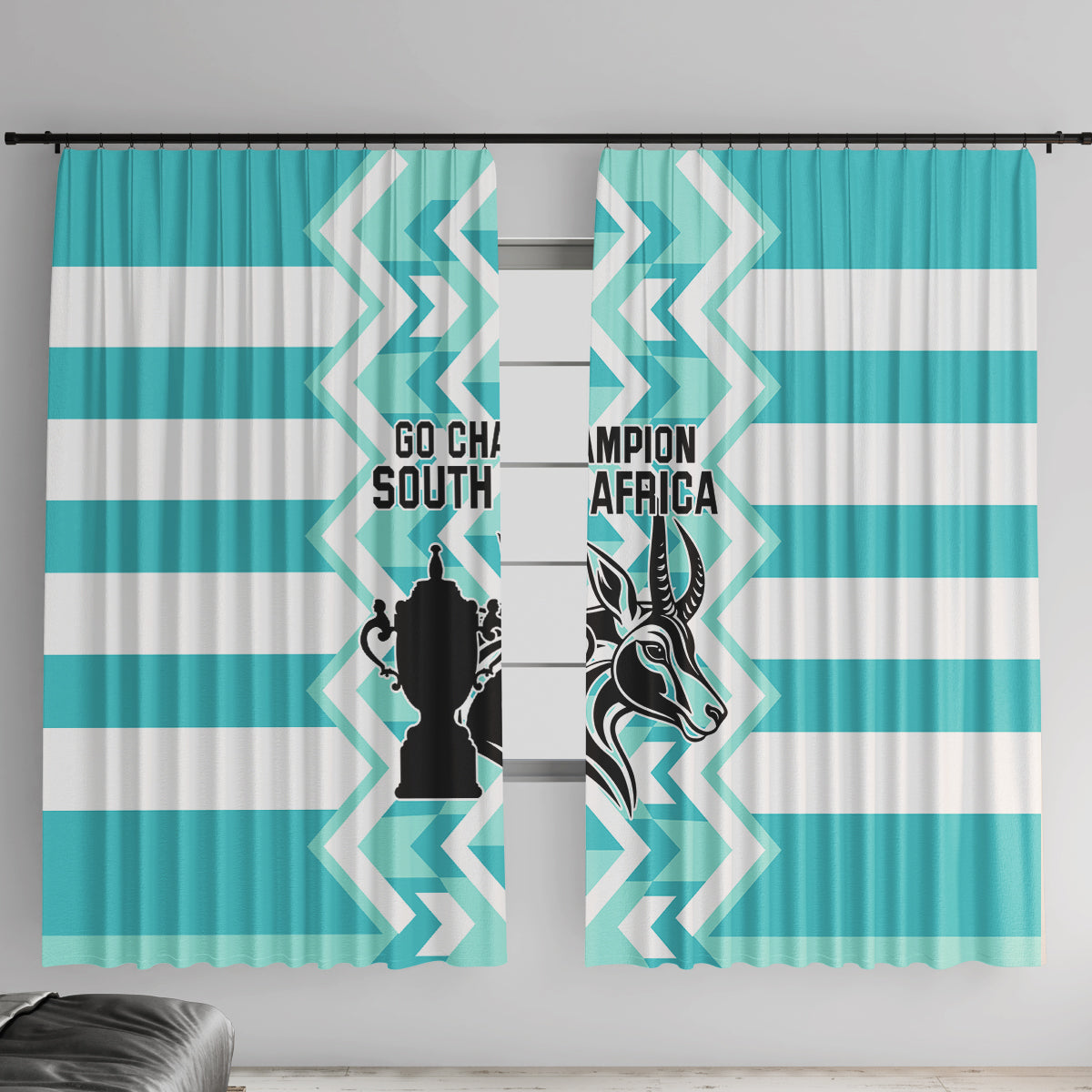 South Africa Rugby Window Curtain Commemorative World Cup Winners 2023 - Wonder Print Shop