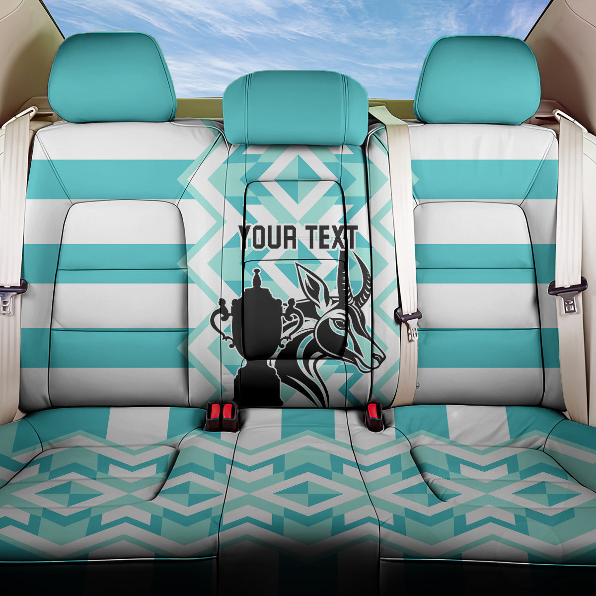 Personalised South Africa Rugby Back Car Seat Cover Commemorative World Cup Winners 2023 - Wonder Print Shop