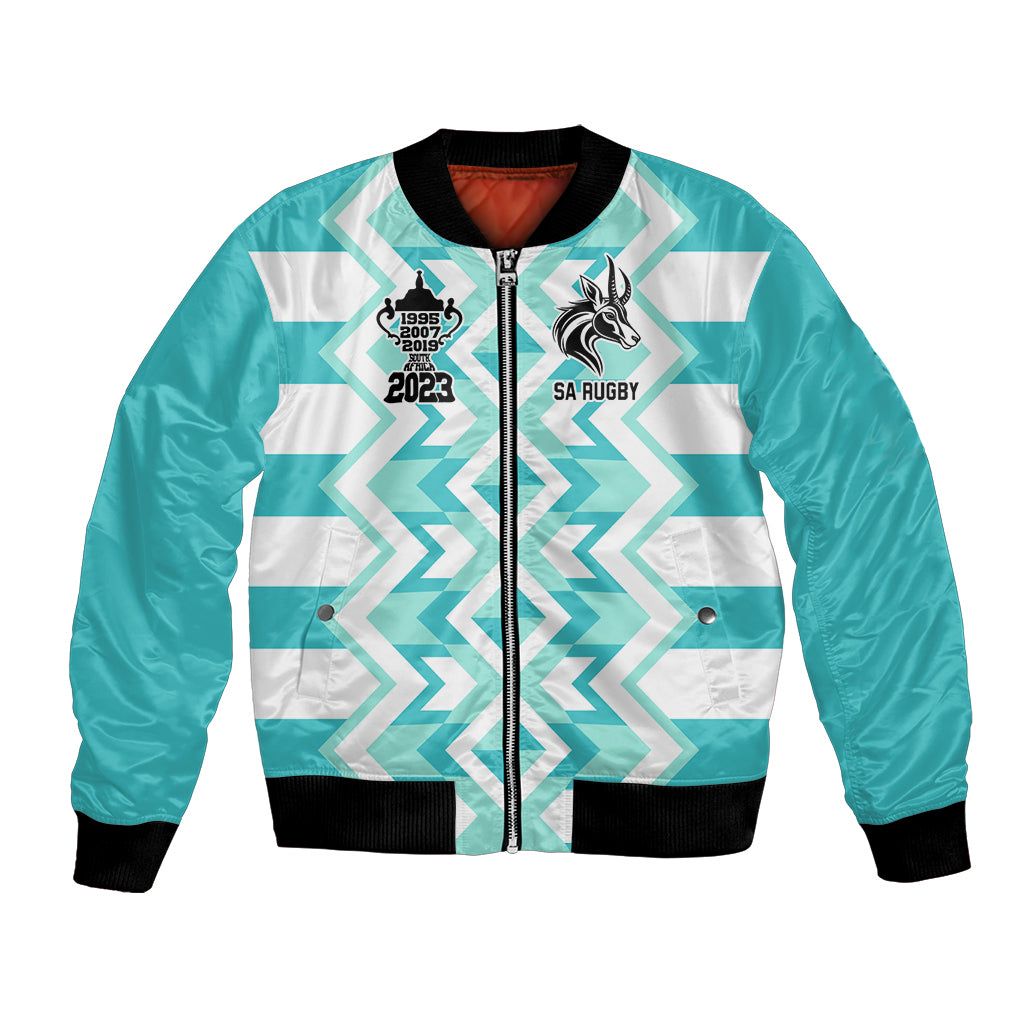 Personalised South Africa Rugby Bomber Jacket Commemorative World Cup Winners 2023 - Wonder Print Shop