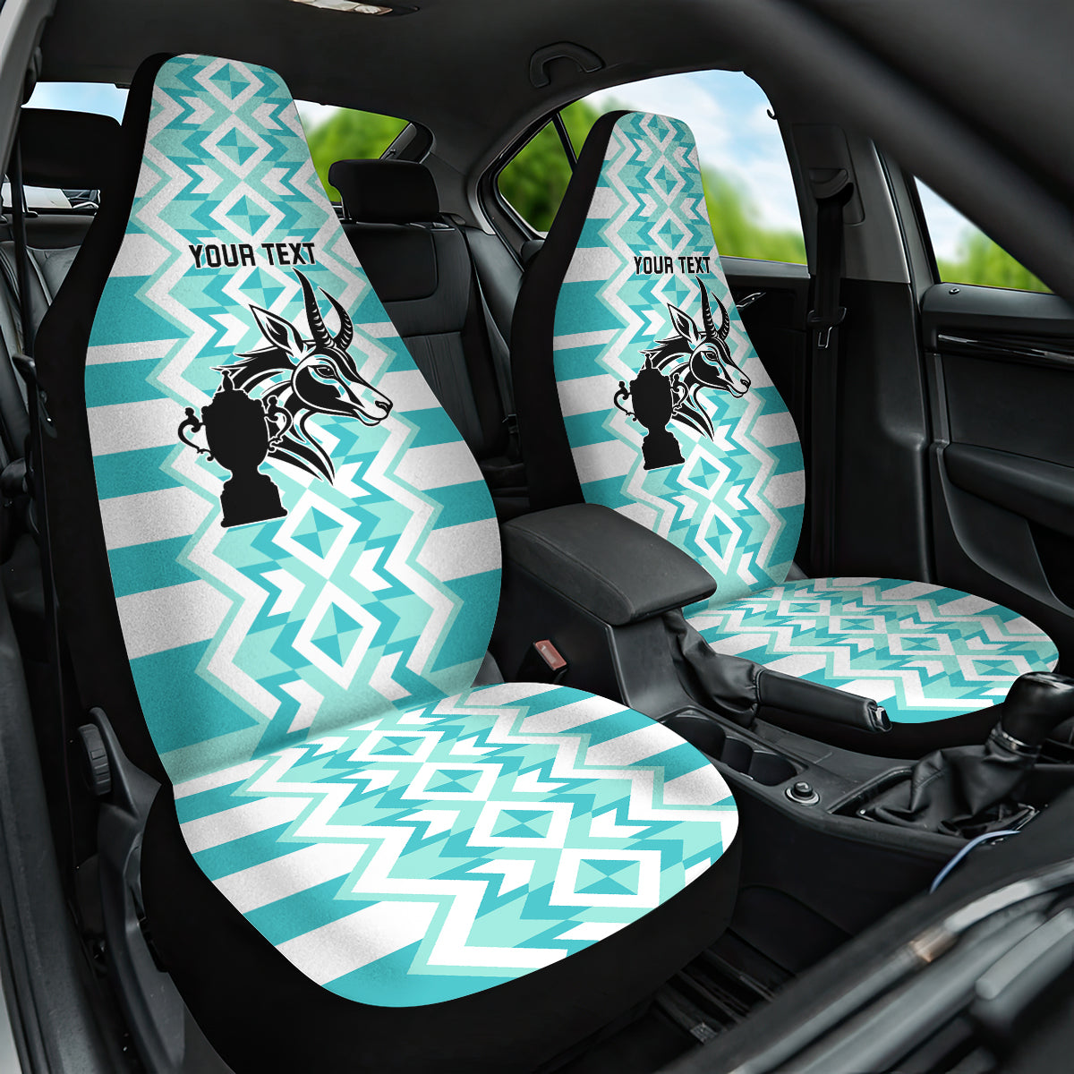 Personalised South Africa Rugby Car Seat Cover Commemorative World Cup Winners 2023 - Wonder Print Shop