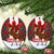 Canadian Christmas - Moose and Maple Retro Style Ceramic Ornament - Wonder Print Shop