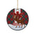 Canadian Christmas - Moose and Maple Retro Style Ceramic Ornament - Wonder Print Shop