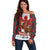 Canadian Christmas - Moose and Maple Retro Style Off Shoulder Sweater - Wonder Print Shop