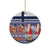 Yule Goat Joulupukki Finnish Christmas Ceramic Ornament Scandinavian Pattern - Wonder Print Shop