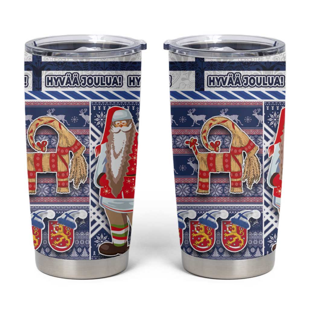 Yule Goat Joulupukki Finnish Christmas Tumbler Cup Scandinavian Pattern - Wonder Print Shop