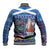 Santa Claus Thistle Scottish Christmas Baseball Jacket Tartan Pattern - Wonder Print Shop